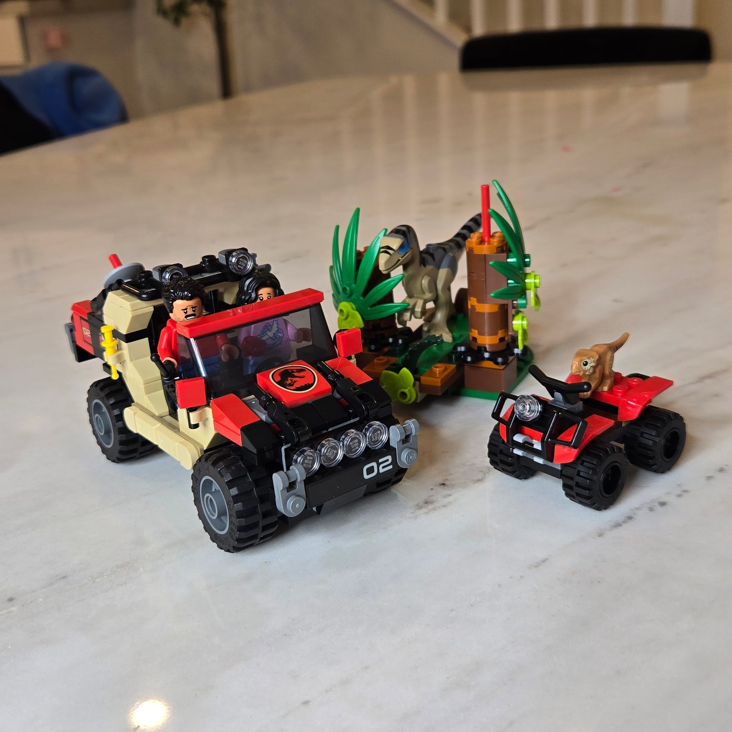 PREBUILT dino jeep set