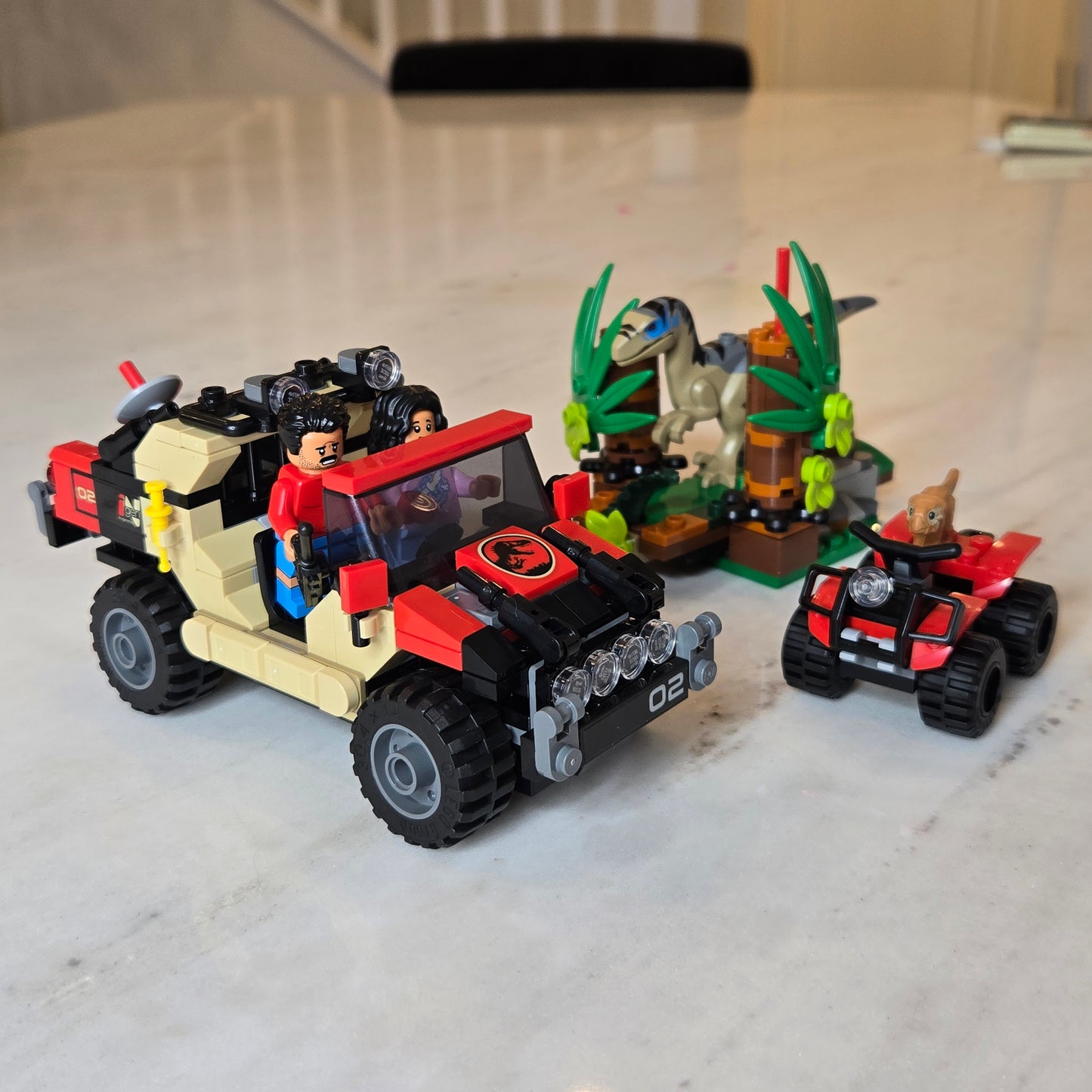 PREBUILT dino jeep set