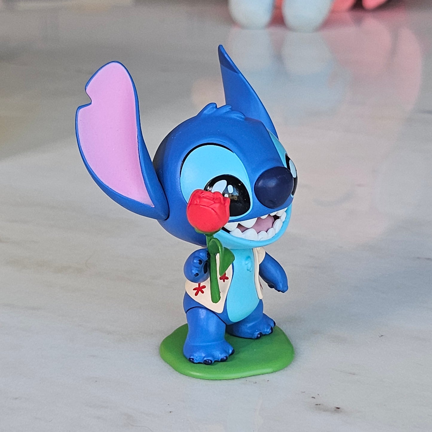 blue dog with rose popmart figure