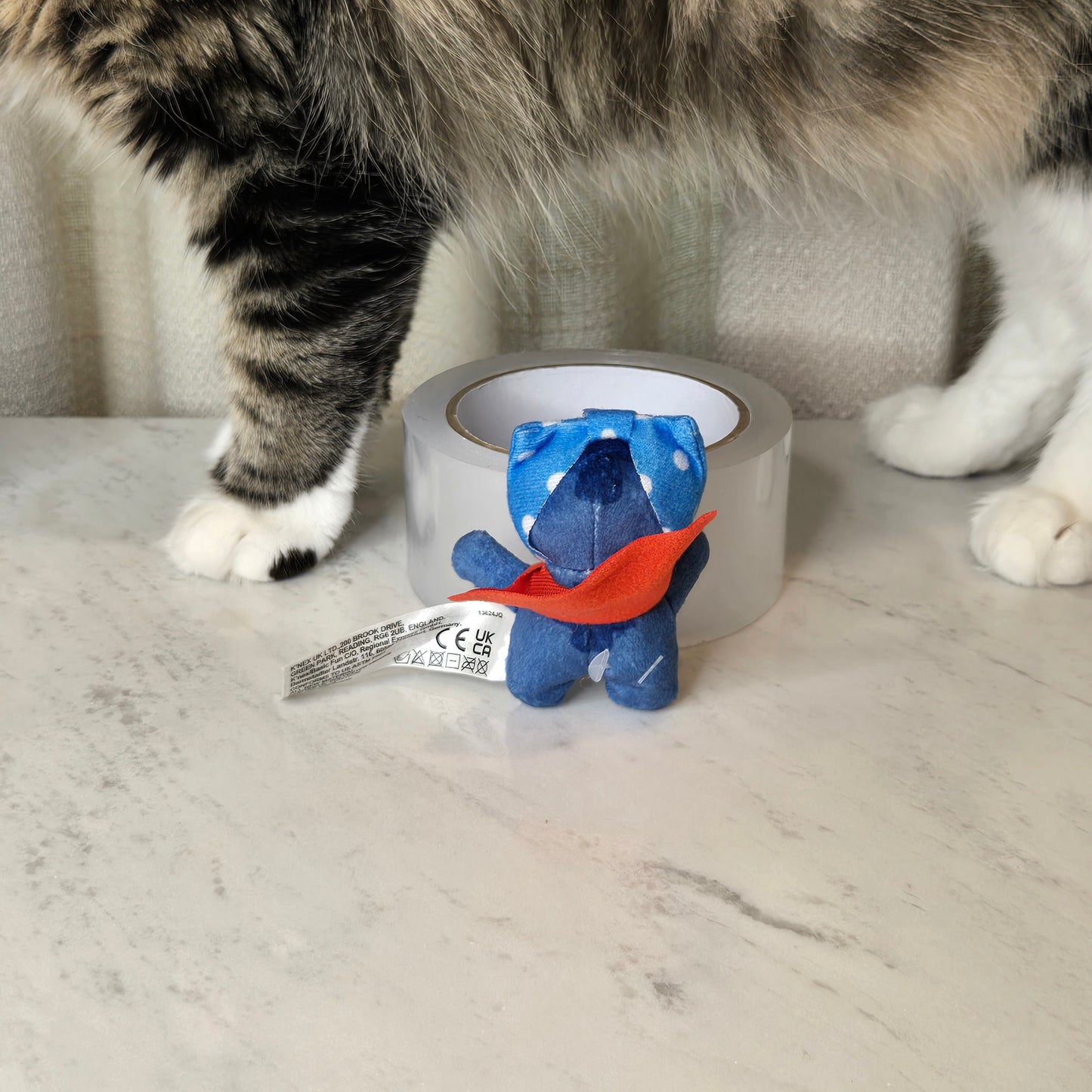 blue dog tiny plush (superhero)