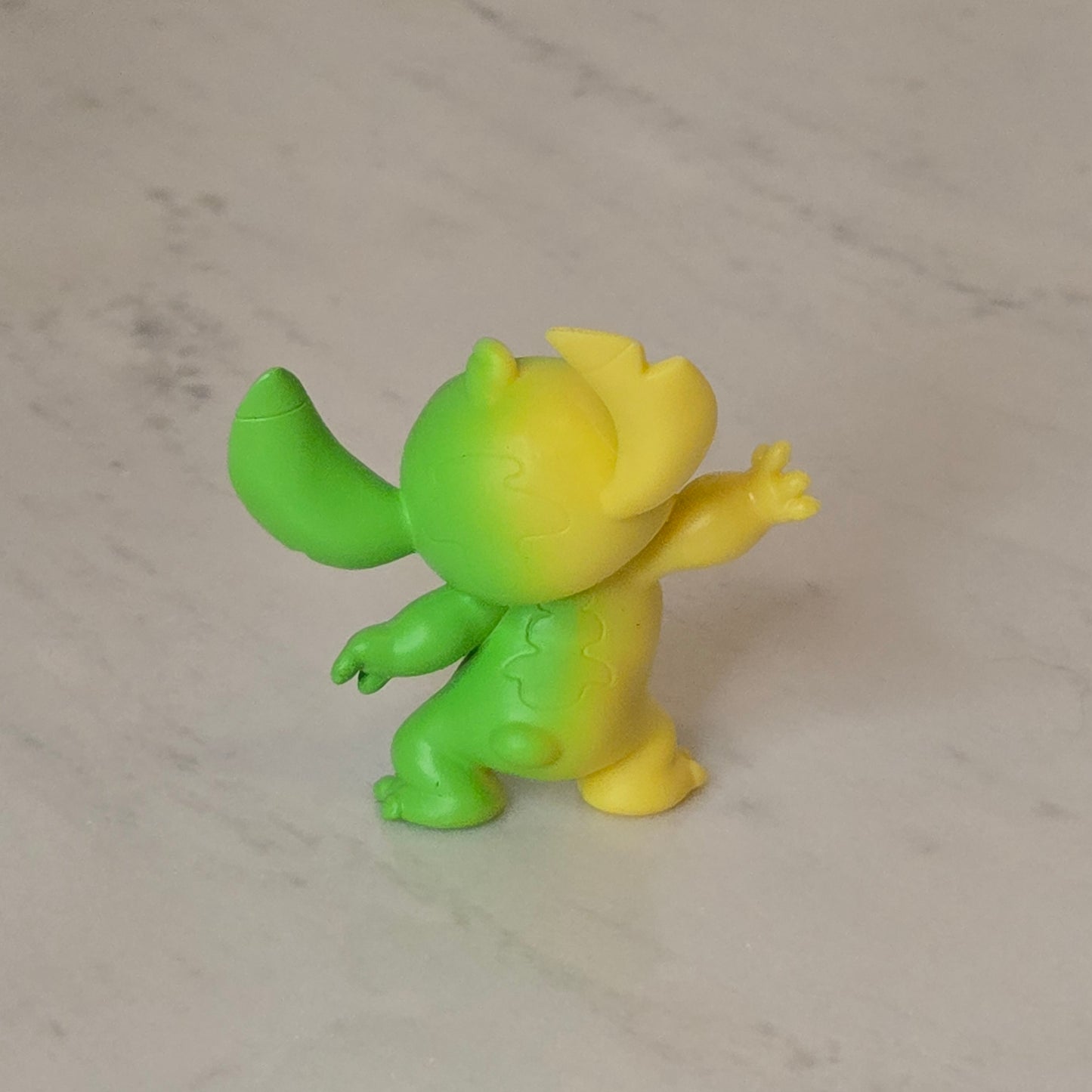 blue dog figure (yellow and green)