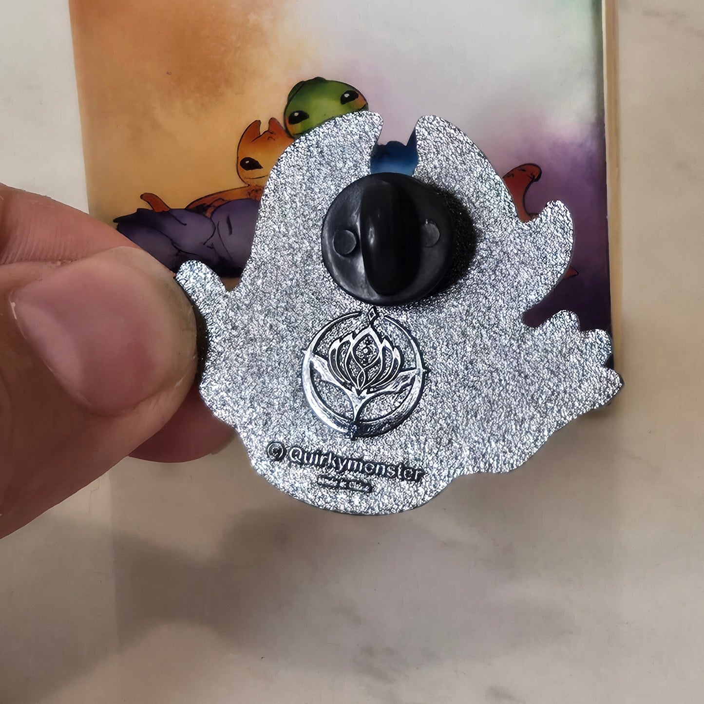 light blue dragon pin