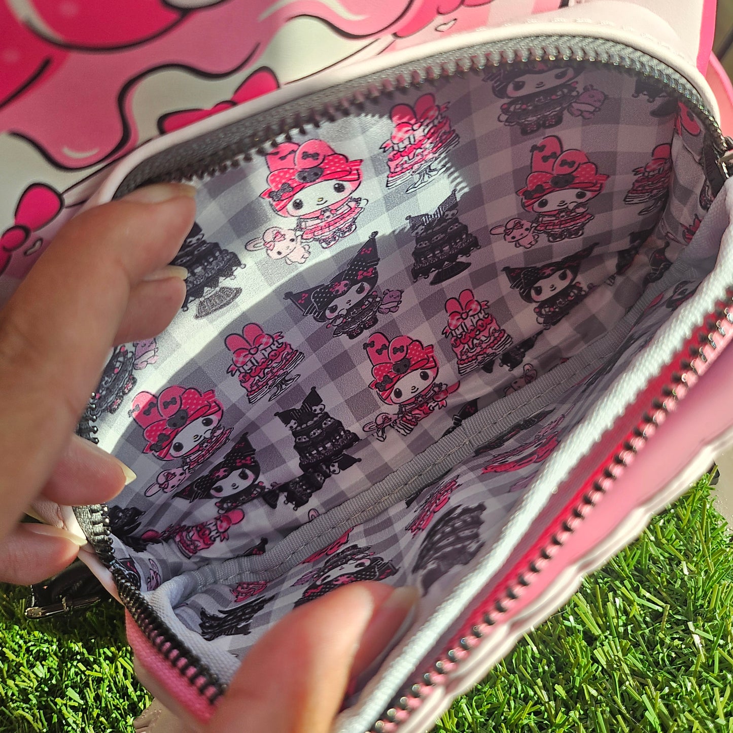 cheeky + pink bunny backpack