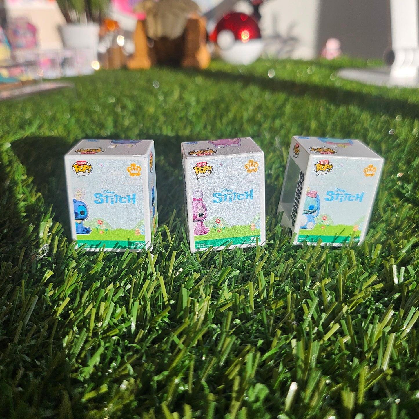 set of 3 blue dog mini pops