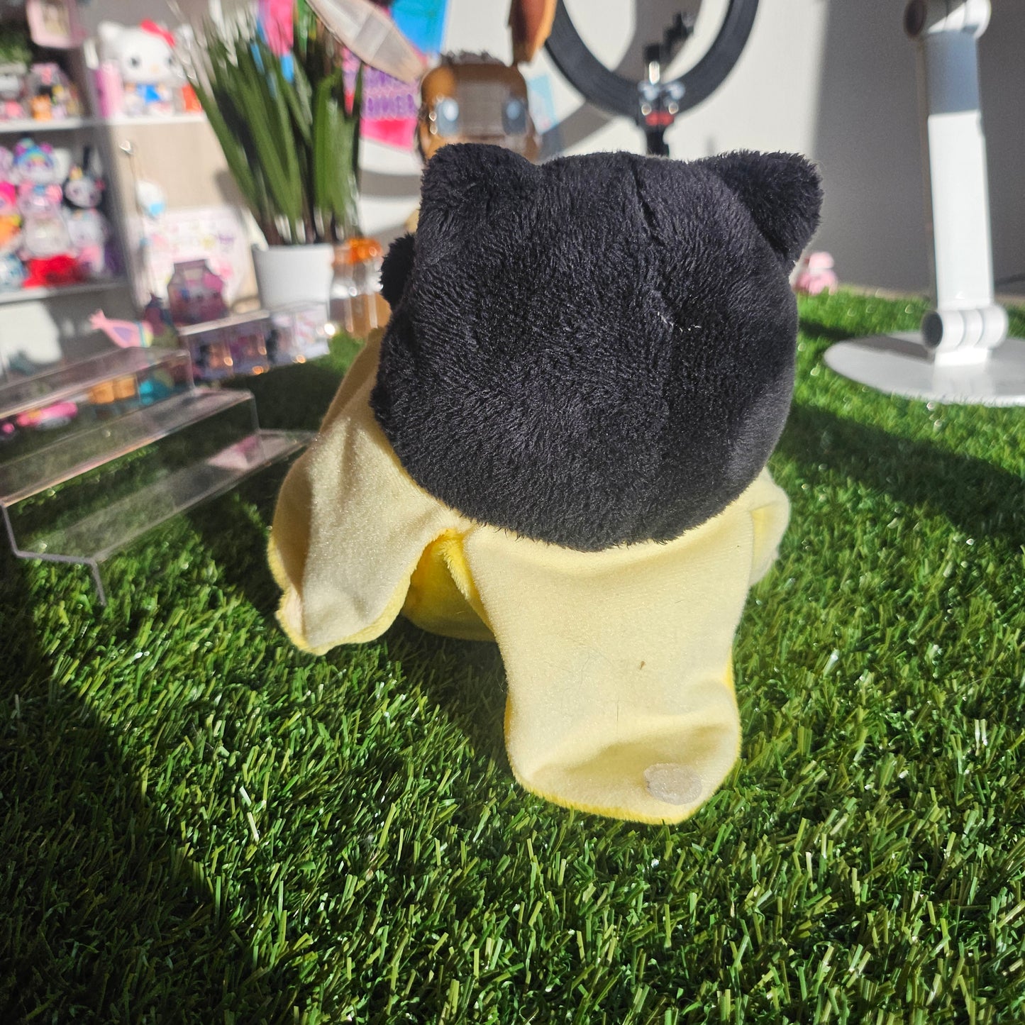 banana cat with bowtie plushie