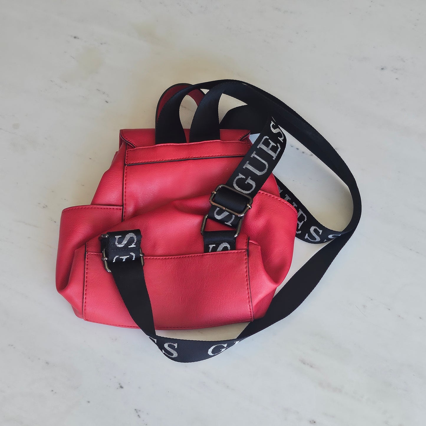 red backpack