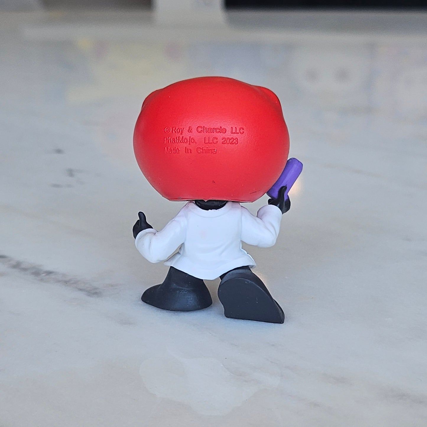 red scientist figure
