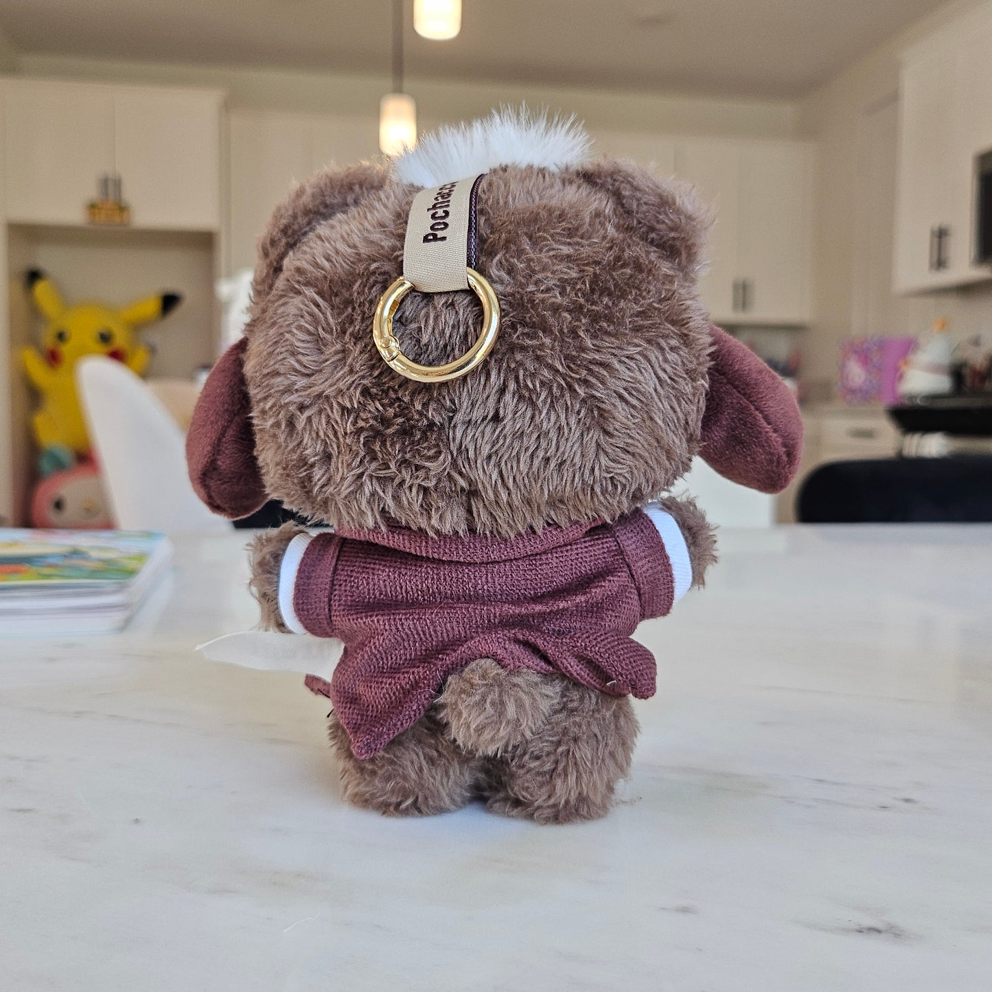 puppy tea party keychain