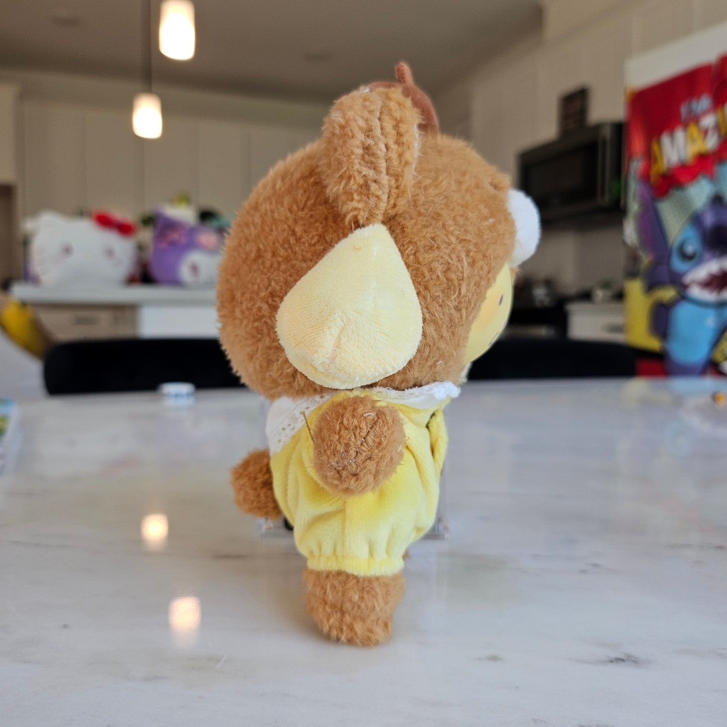 yellow dog as a bear keychain