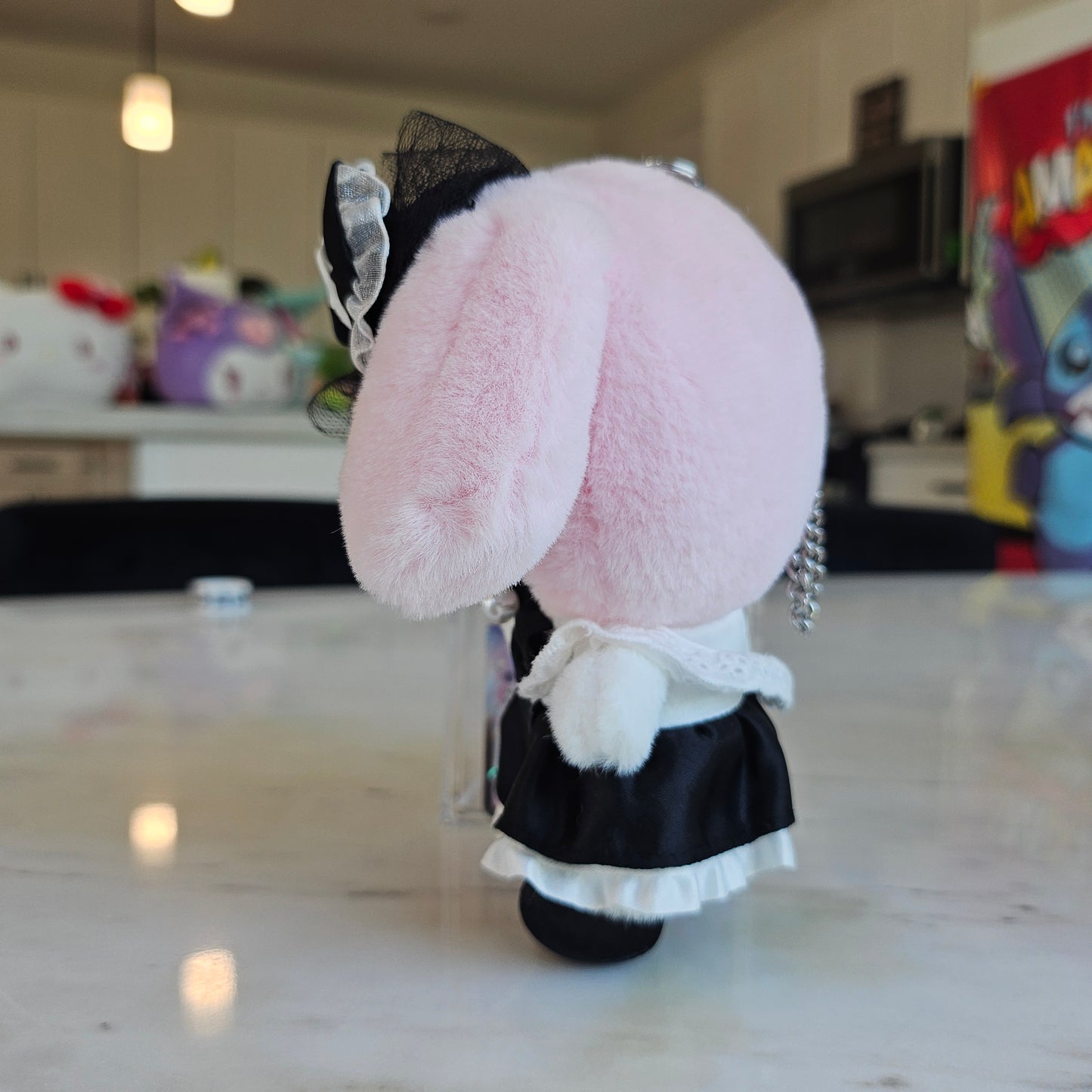 pink bunny fancy keychain