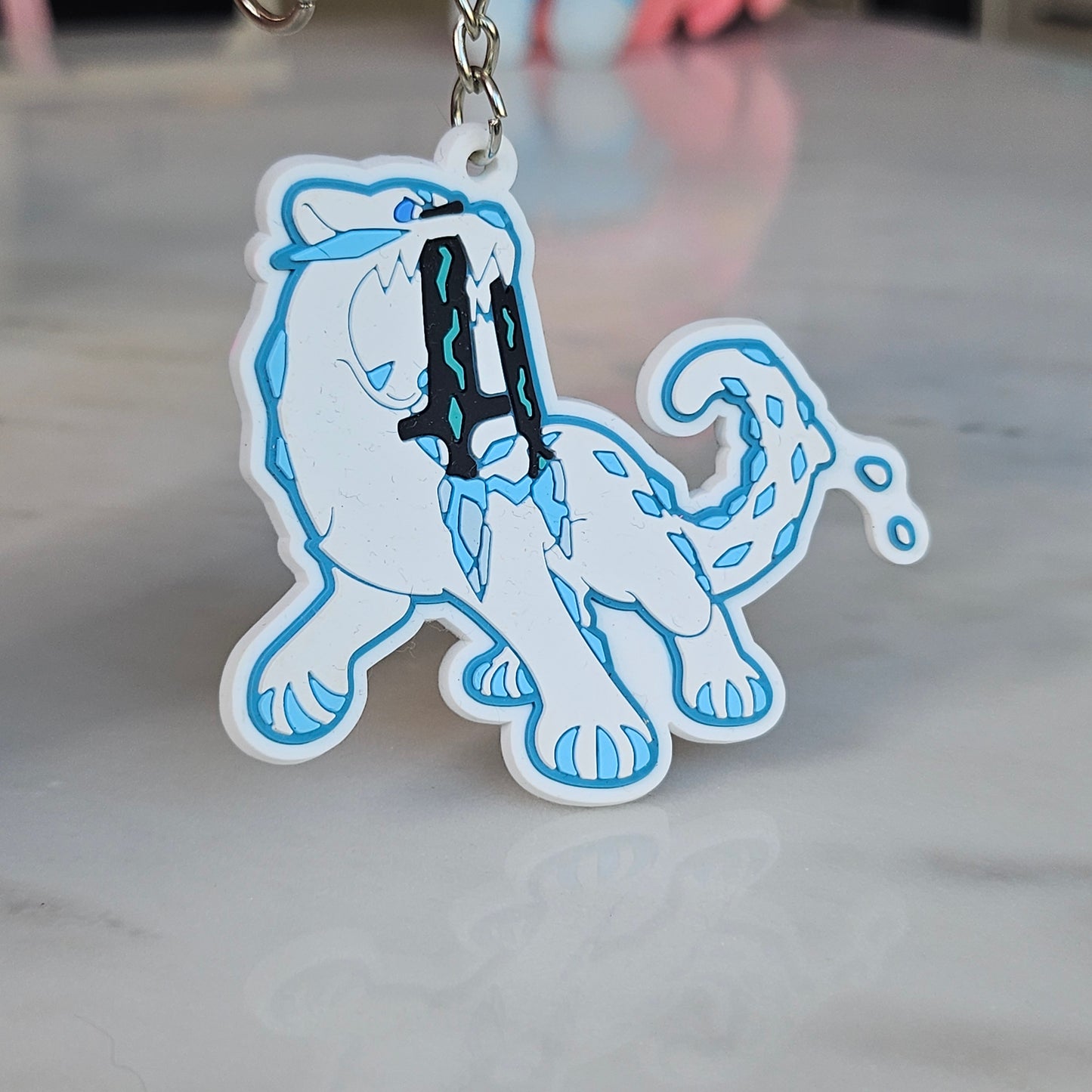 ice fang tiger keychain