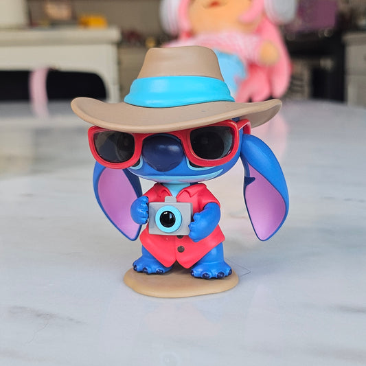 photographer blue dog popmart figure