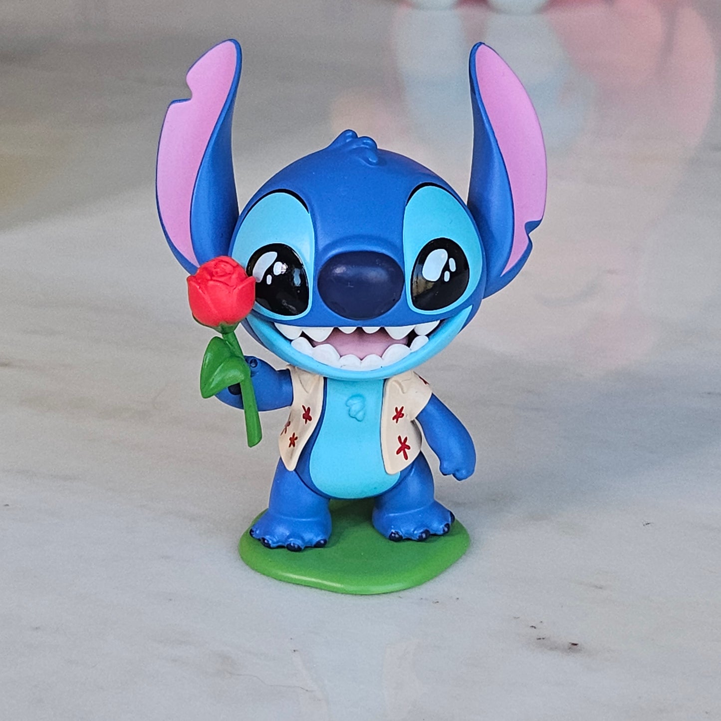 blue dog with rose popmart figure