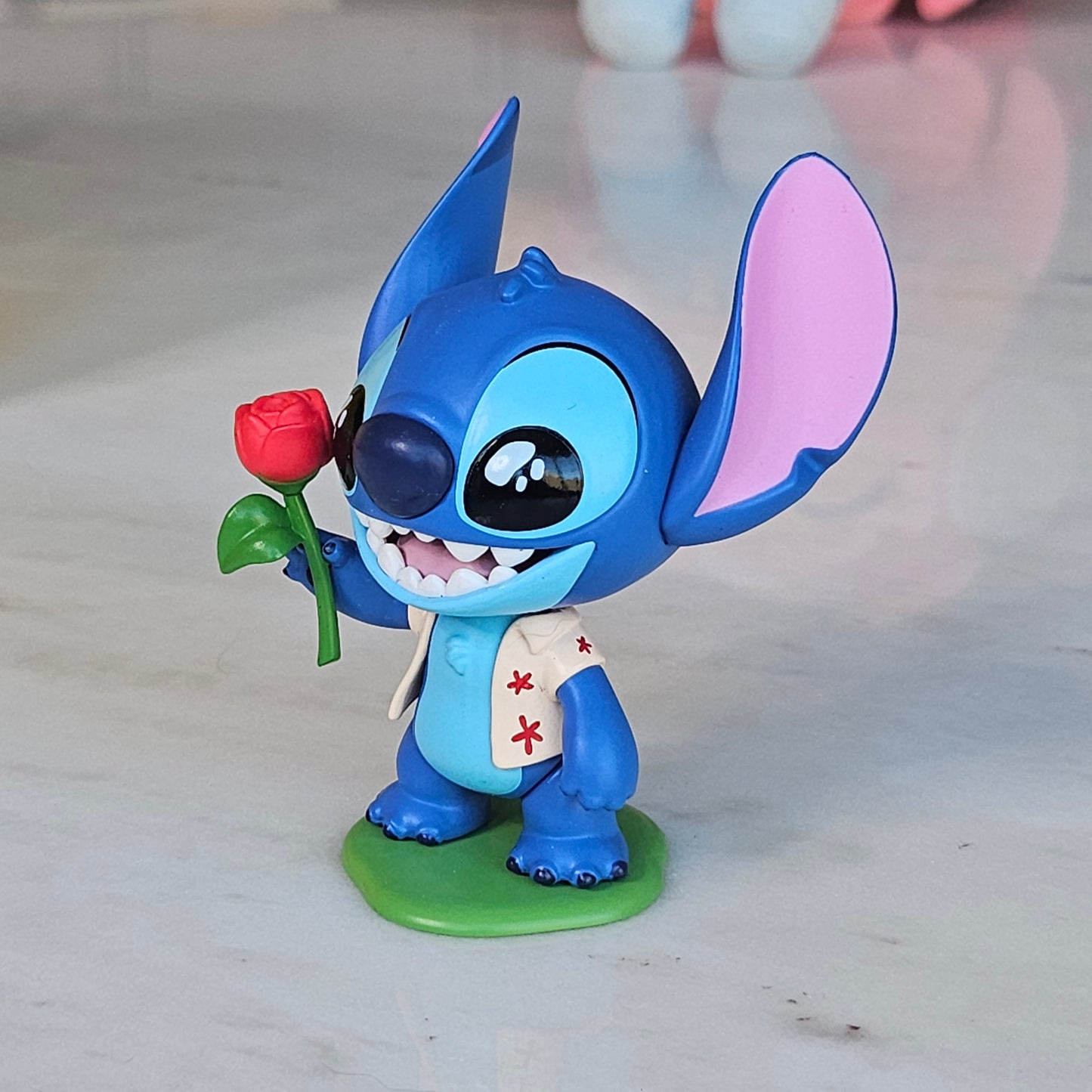 blue dog with rose popmart figure