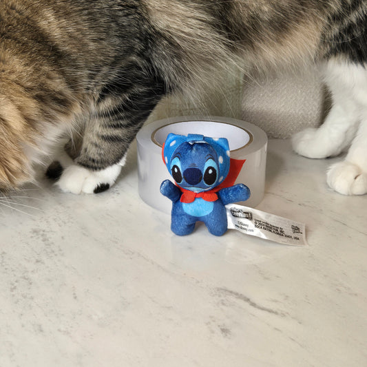 blue dog tiny plush (superhero)