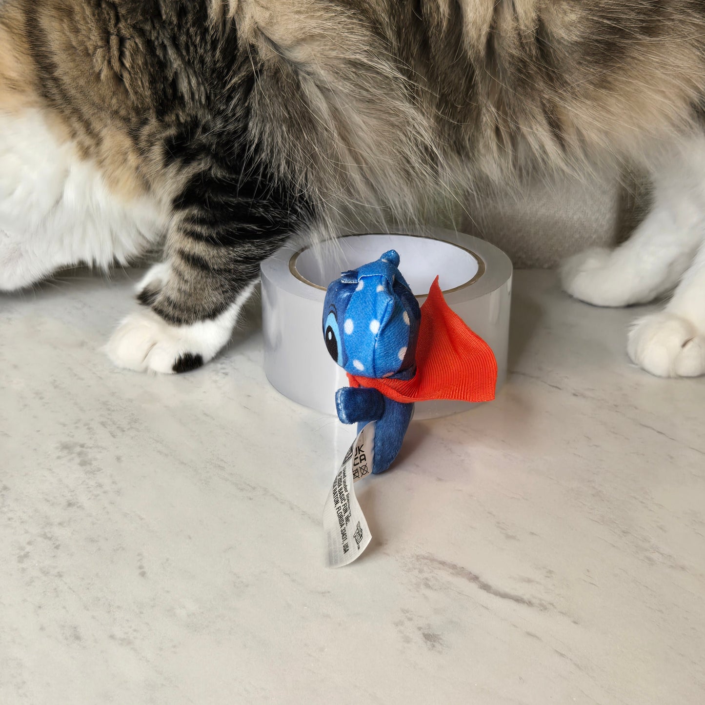 blue dog tiny plush (superhero)