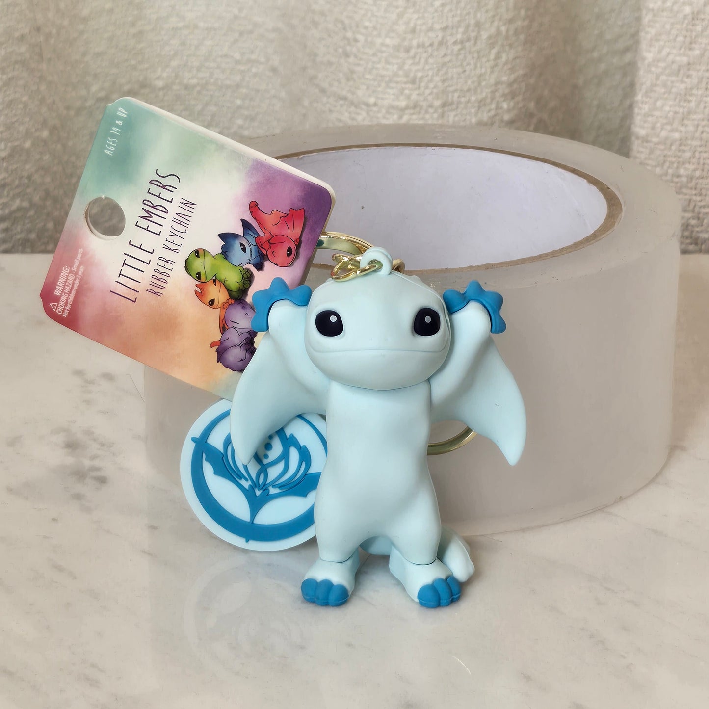 dragon keychain (light blue)