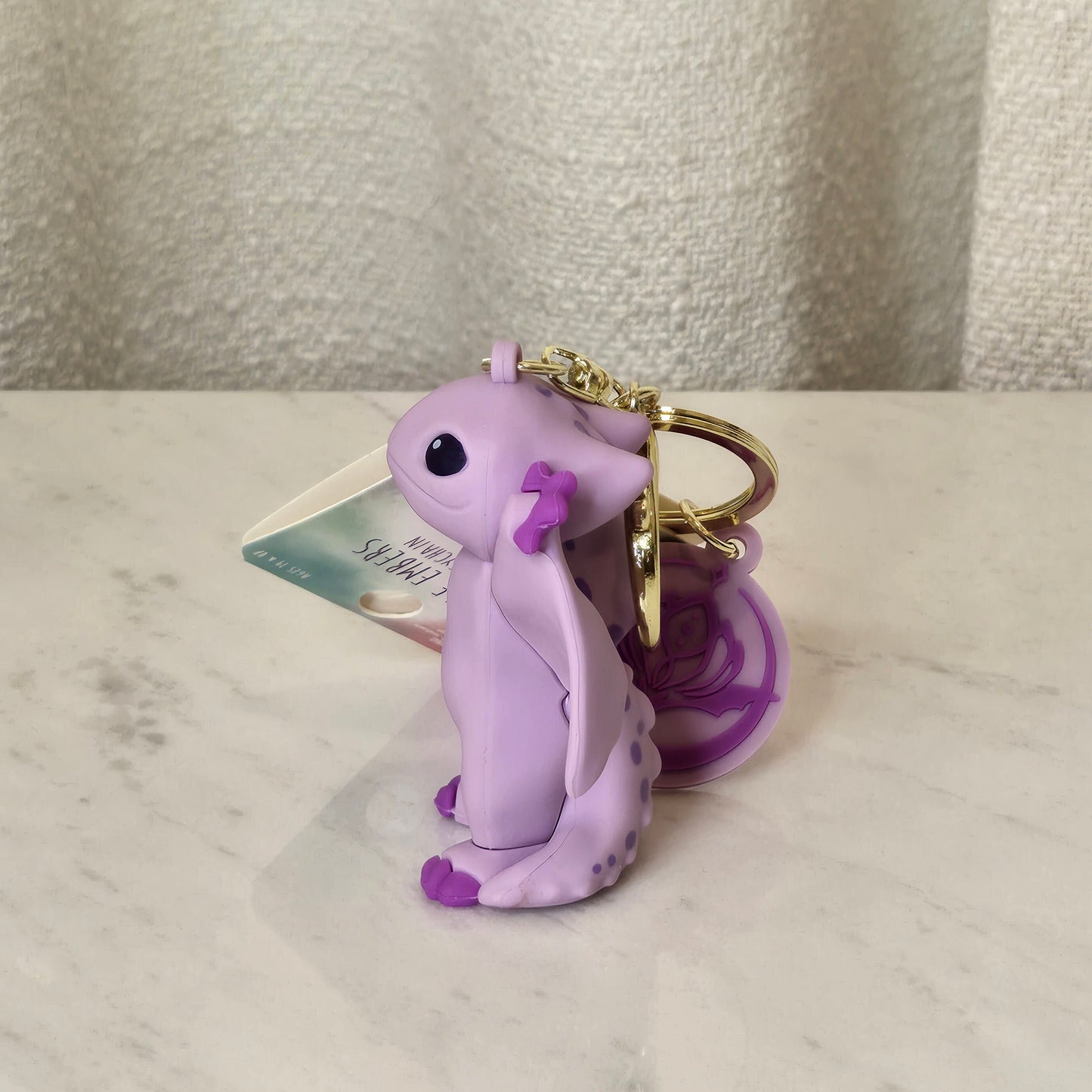 dragon keychain (purple)