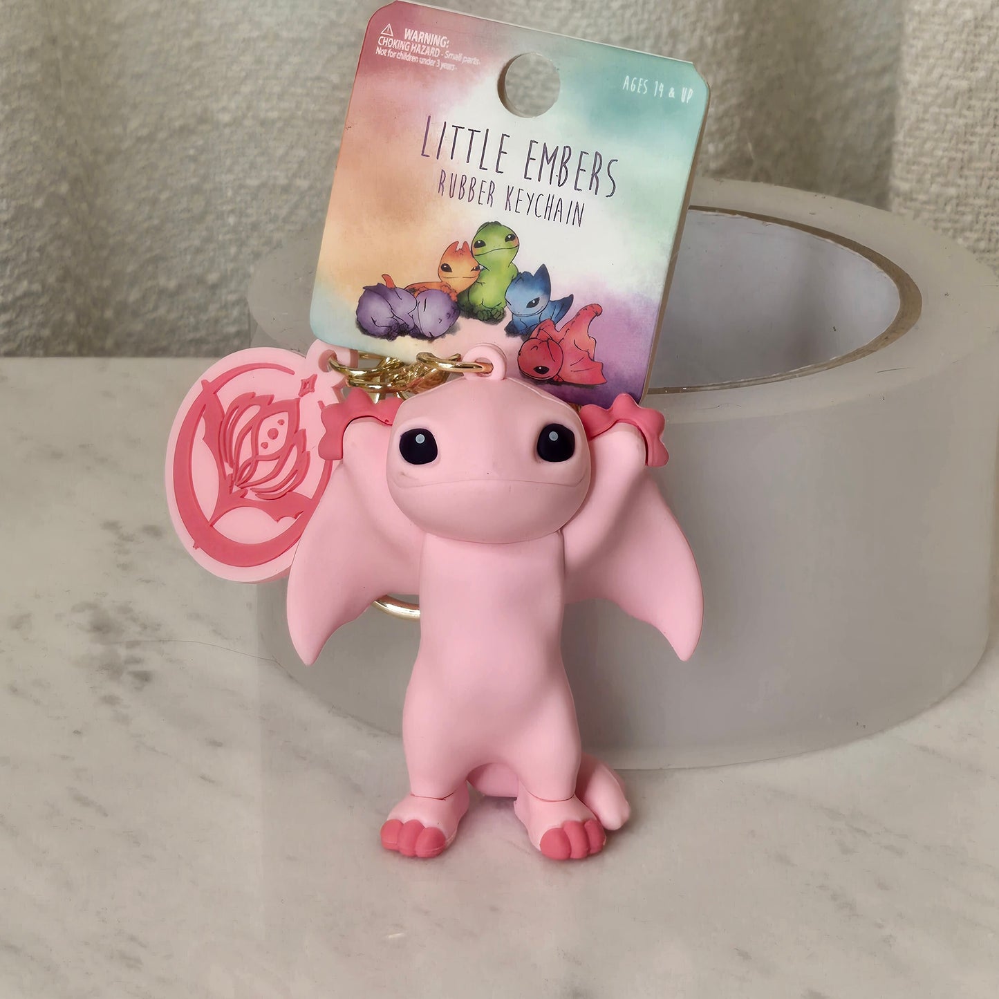 dragon keychain (pink)