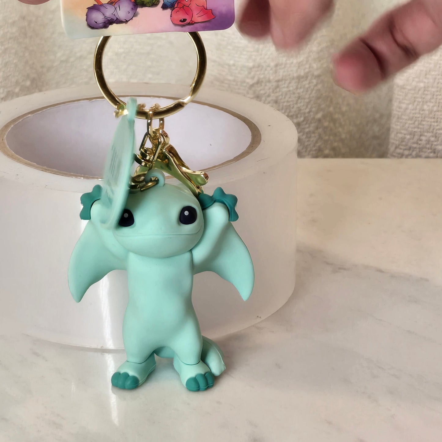 dragon keychain (green)