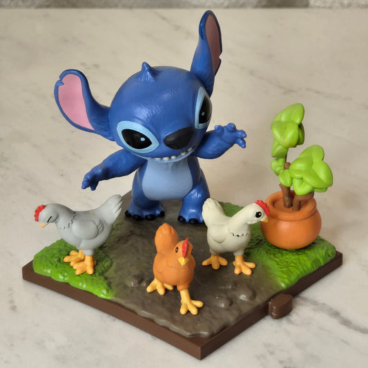 blue dog figure (chicken)