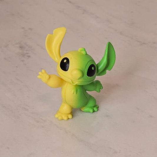 blue dog figure (yellow and green)