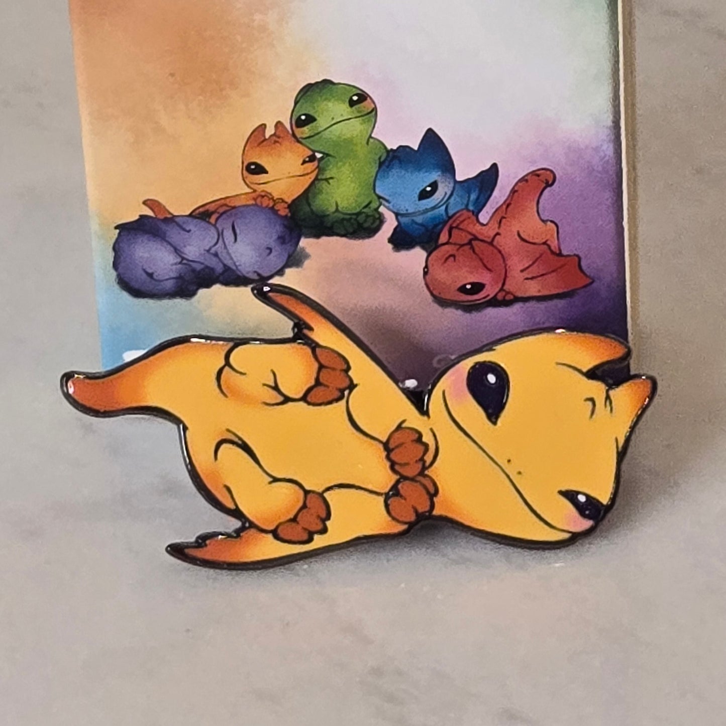 yellow dragon pin