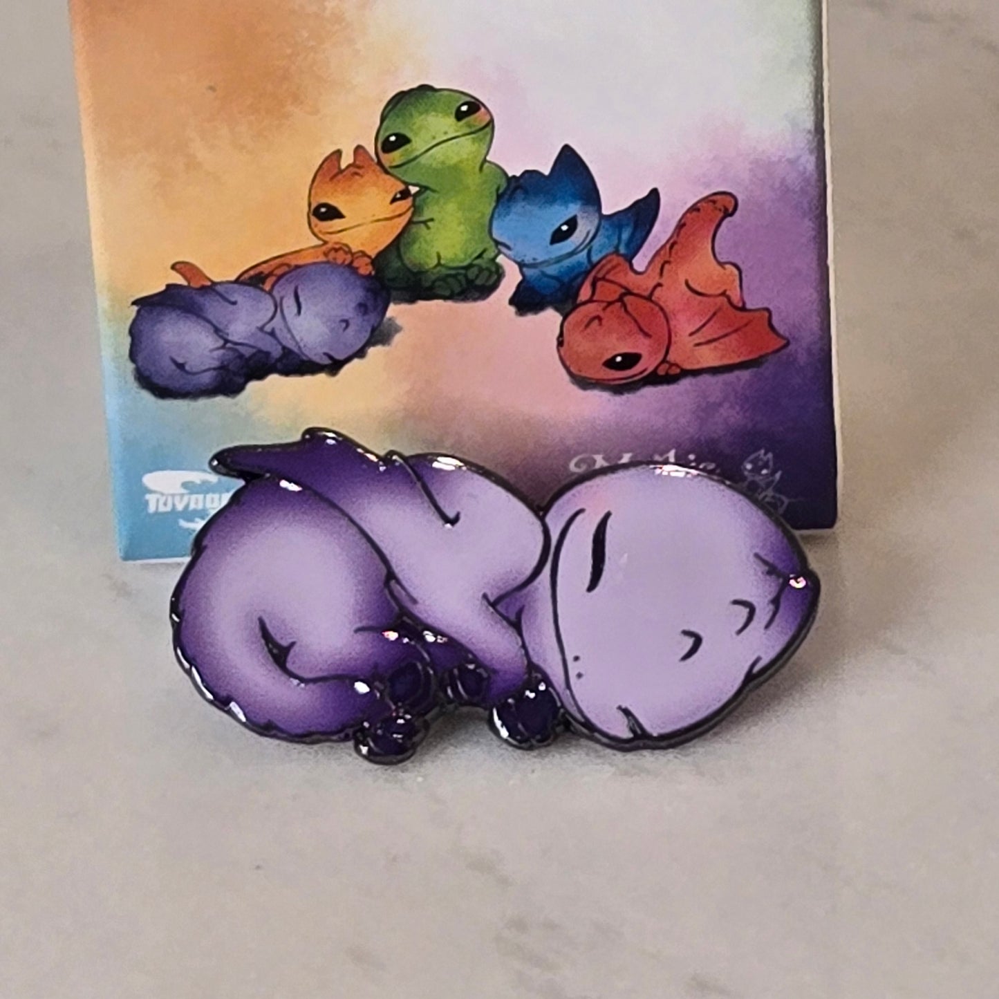 purple dragon pin