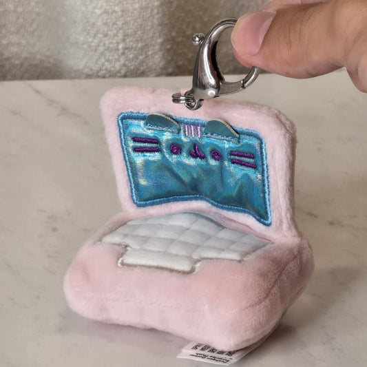 laptop pusheen keychain
