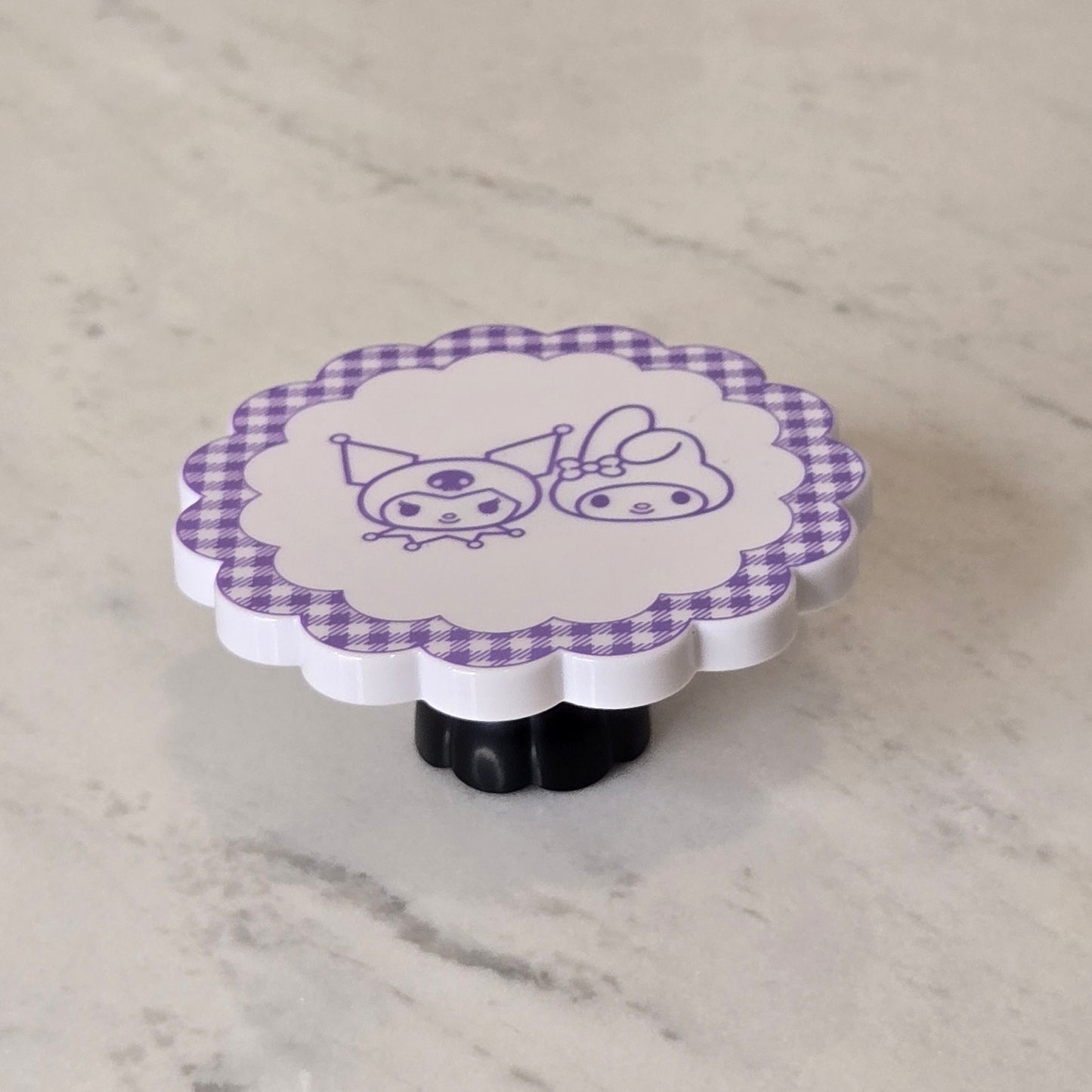 cheeky + pink bunny miniverse table (purple)