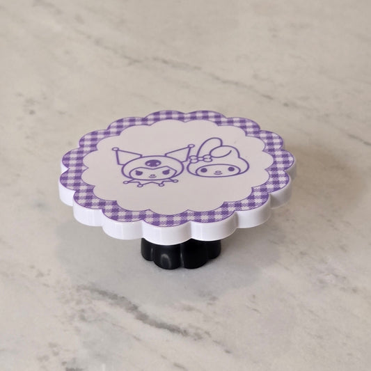 cheeky + pink bunny miniverse table (purple)