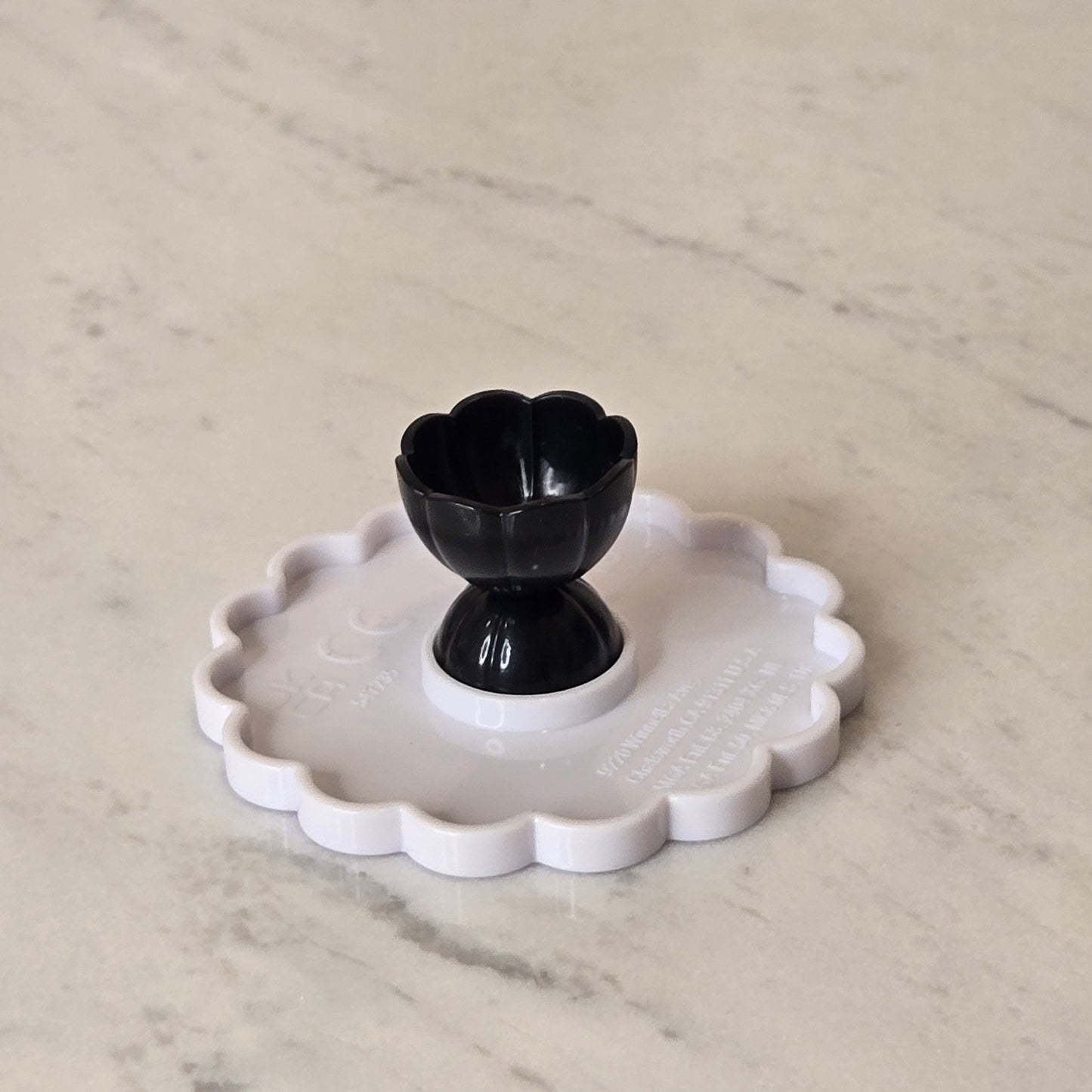 cheeky + pink bunny miniverse table (purple)