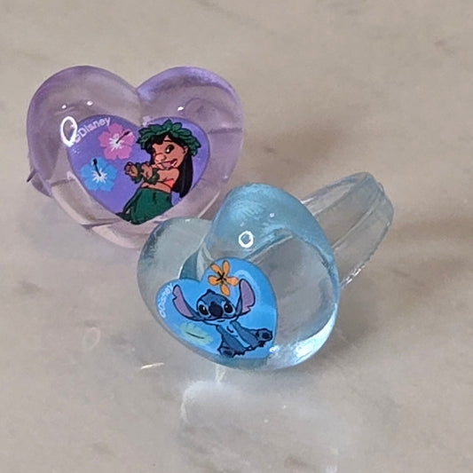 blue and pink dog rings