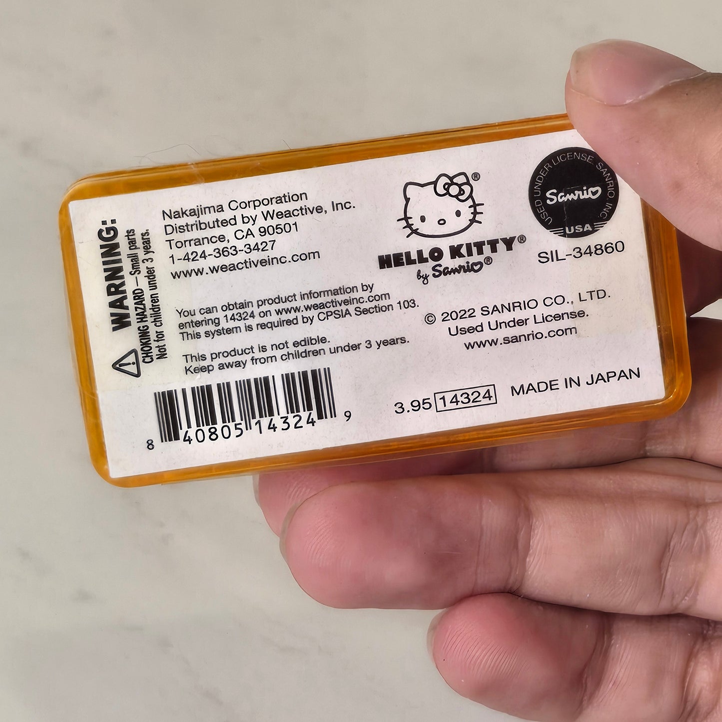 hk putty eraser (orange + melon)