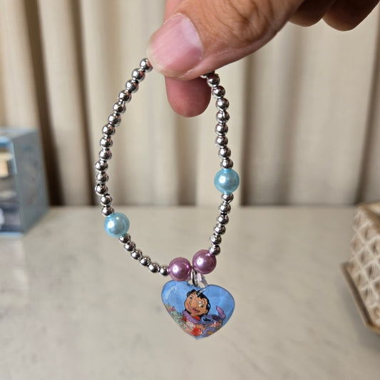 blue dog and girl bracelet