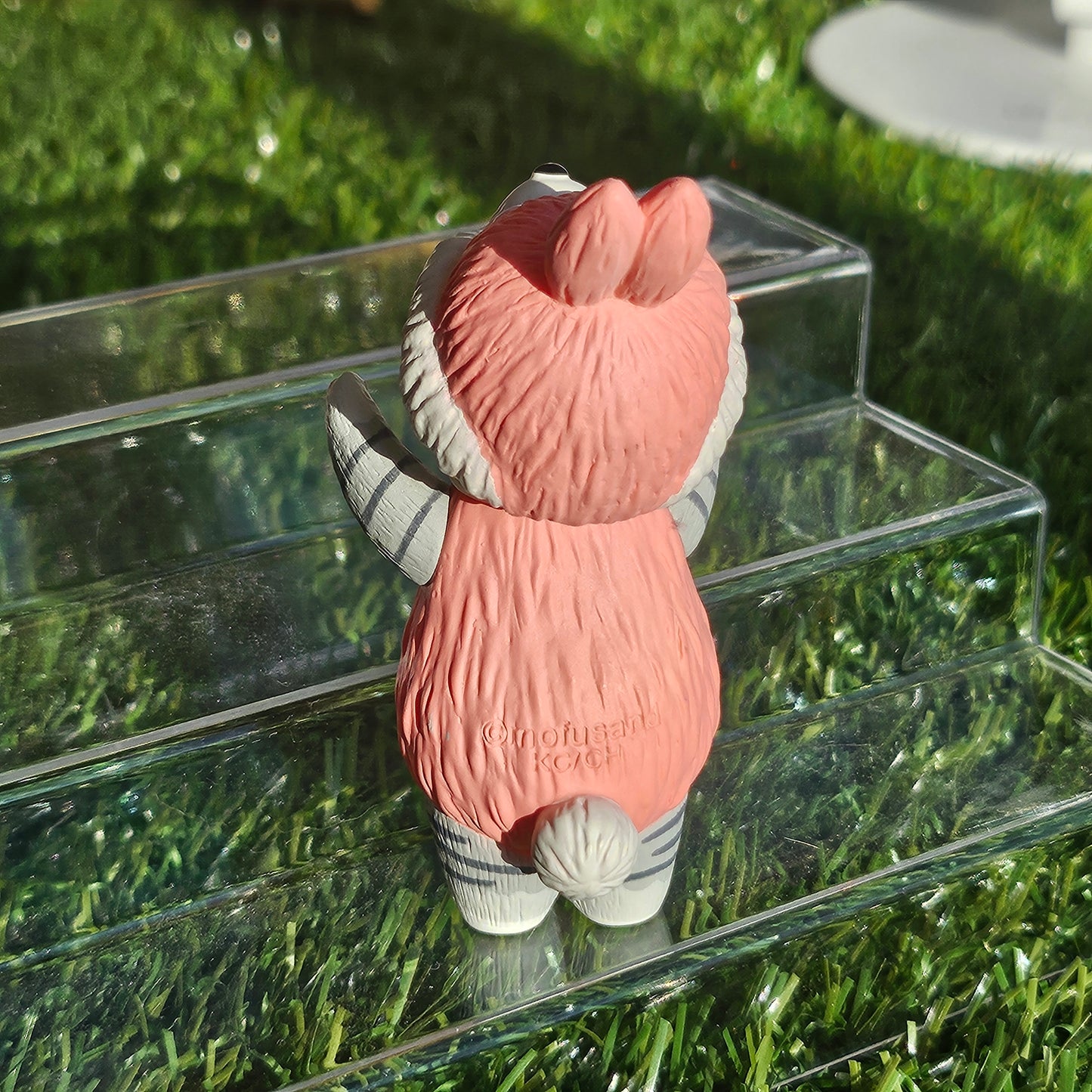 standing pink rabbit mofusand cat