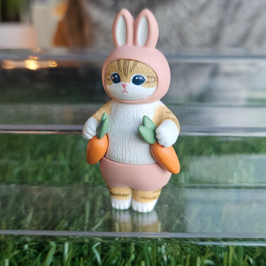 baby rabbit with carrots mofusand cat