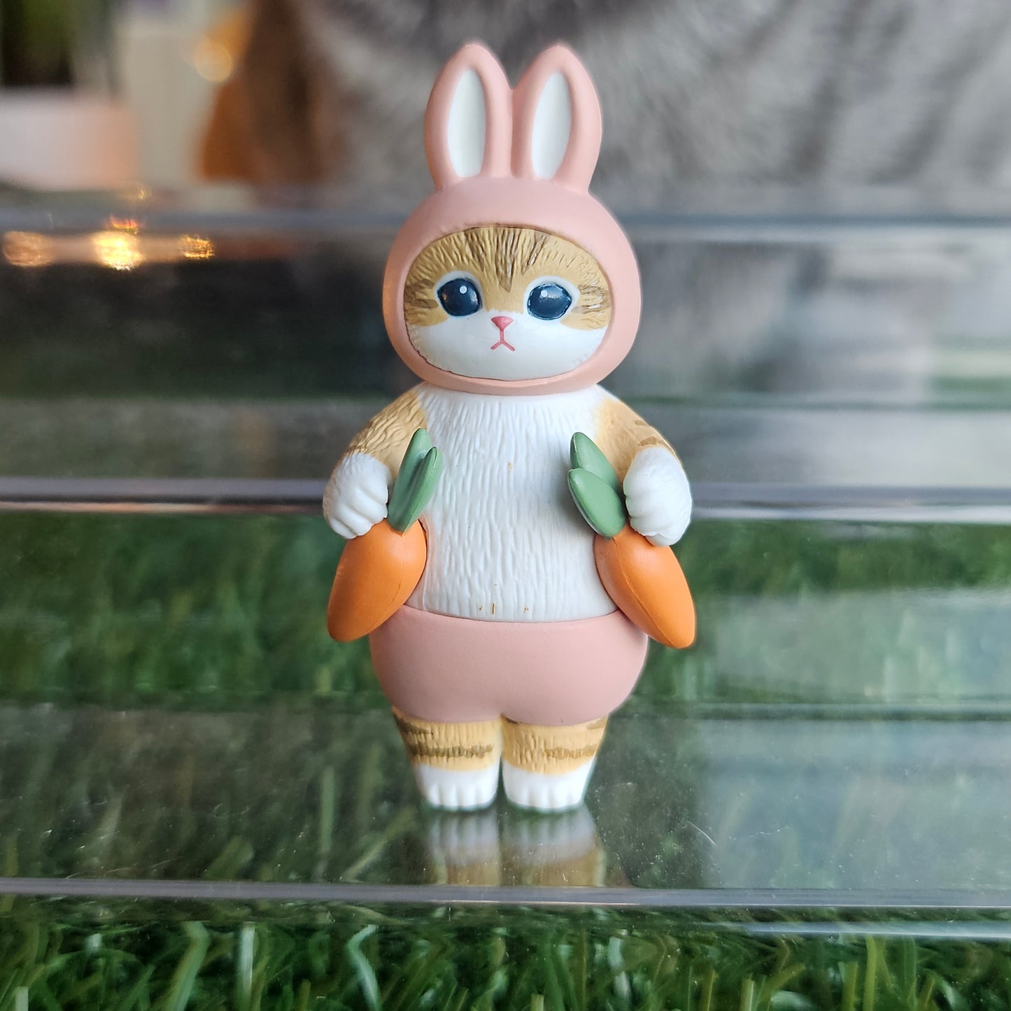 baby rabbit with carrots mofusand cat