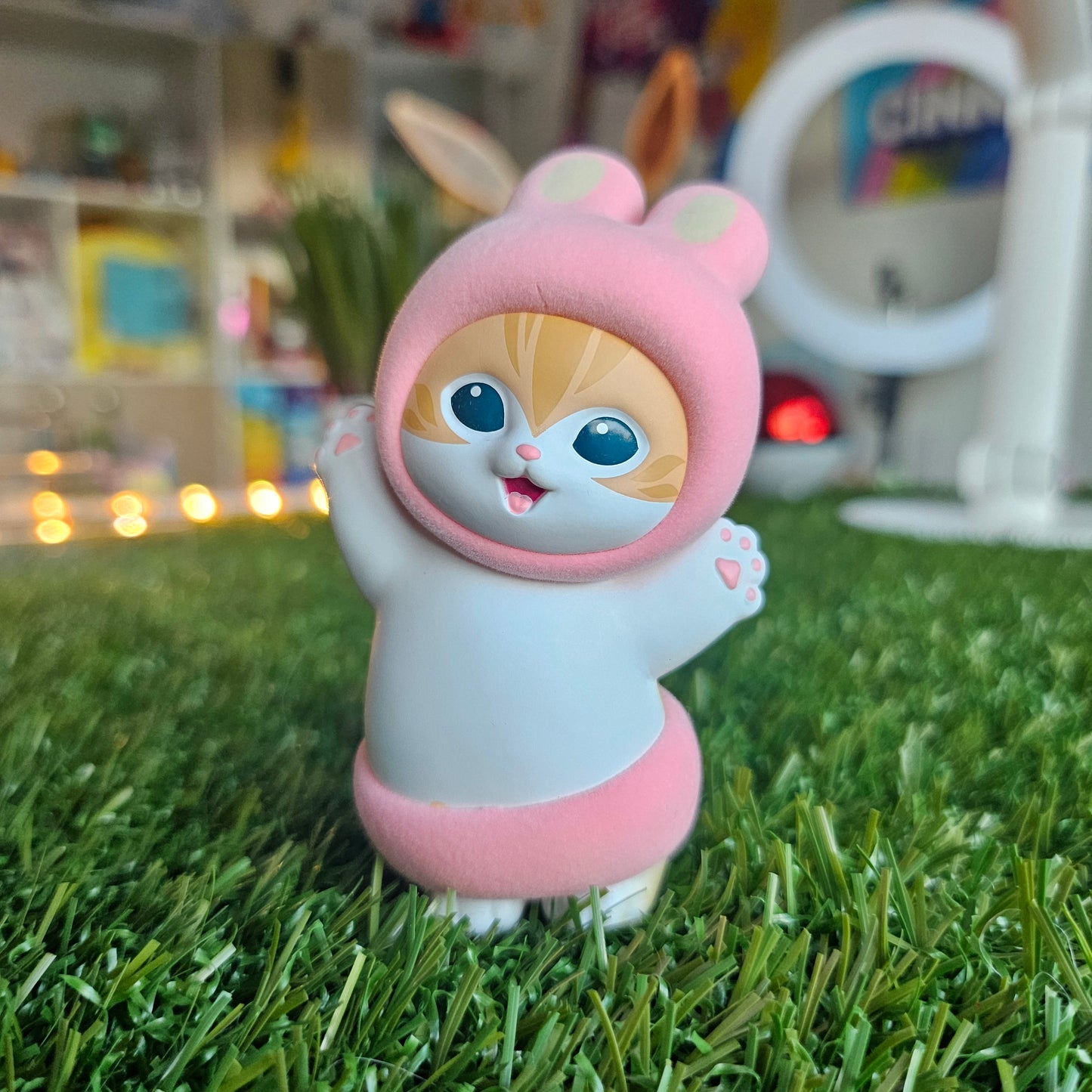 pink rabbit mofusand cat