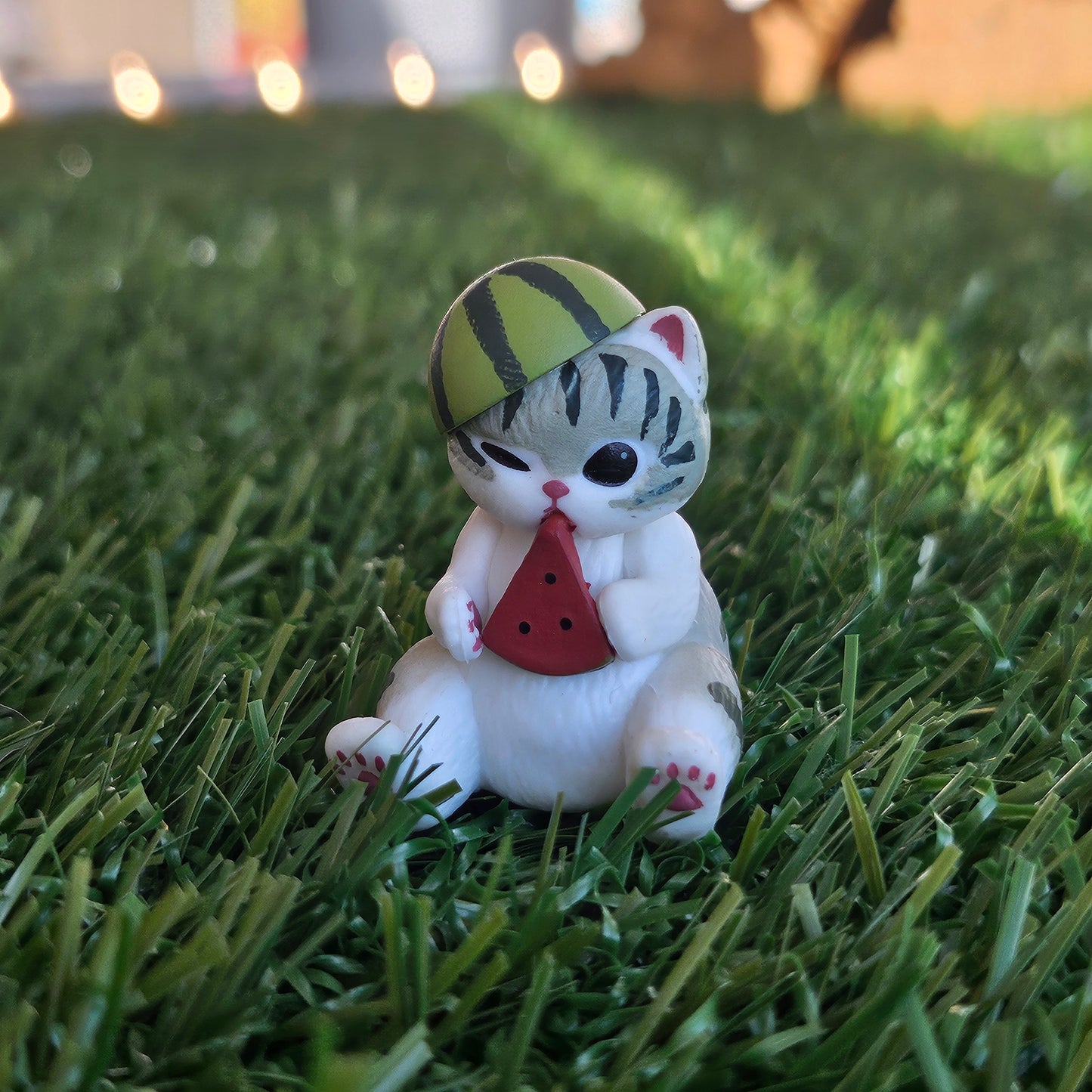 sitting watermelon mofusand cat