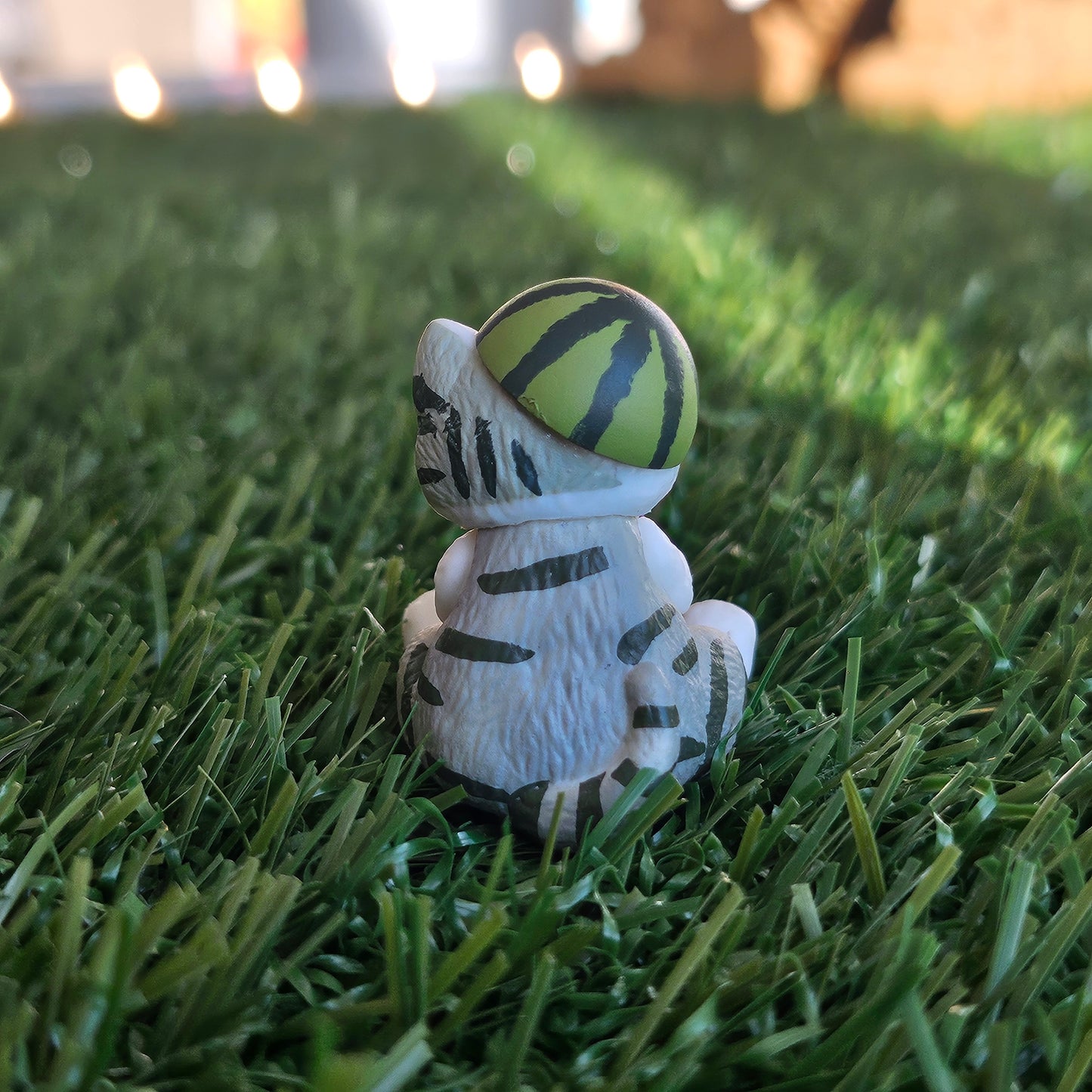 sitting watermelon mofusand cat