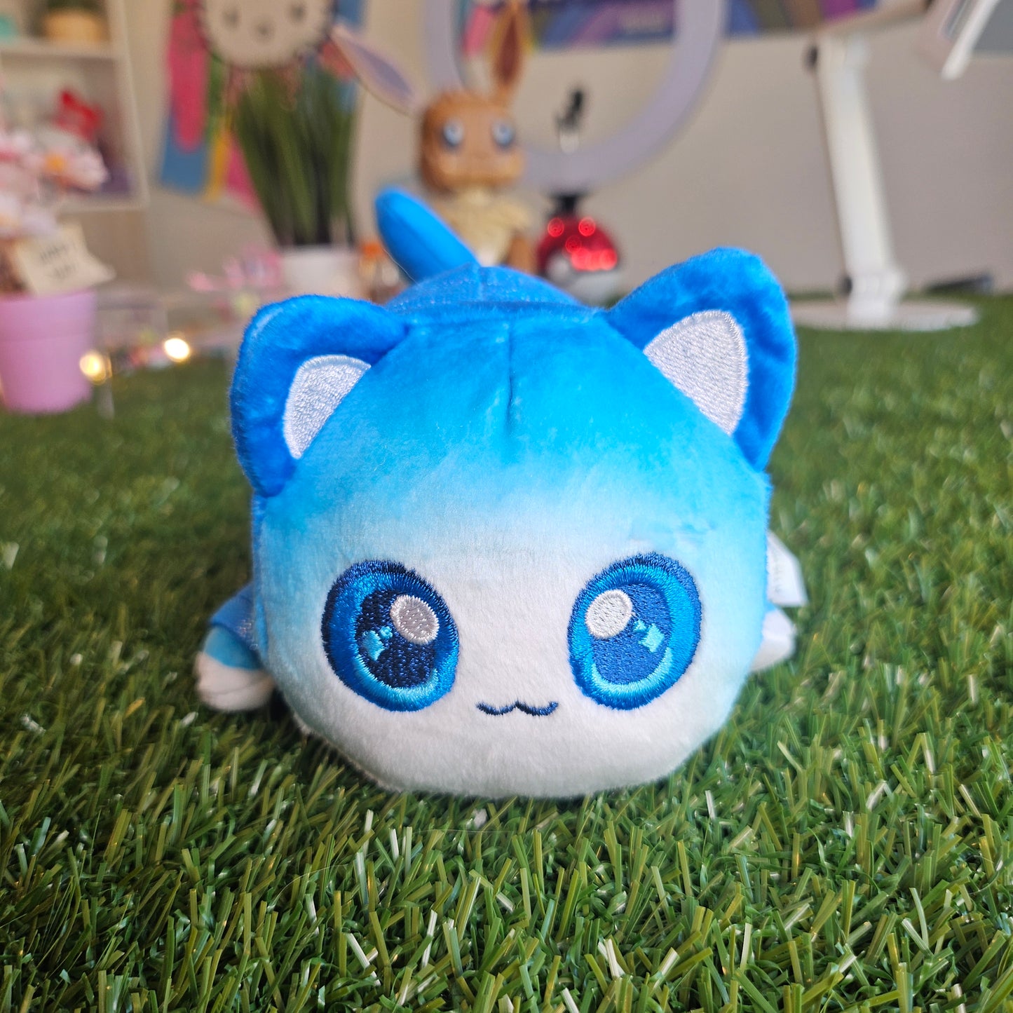 blue hoodie aphmau cat (pierce)