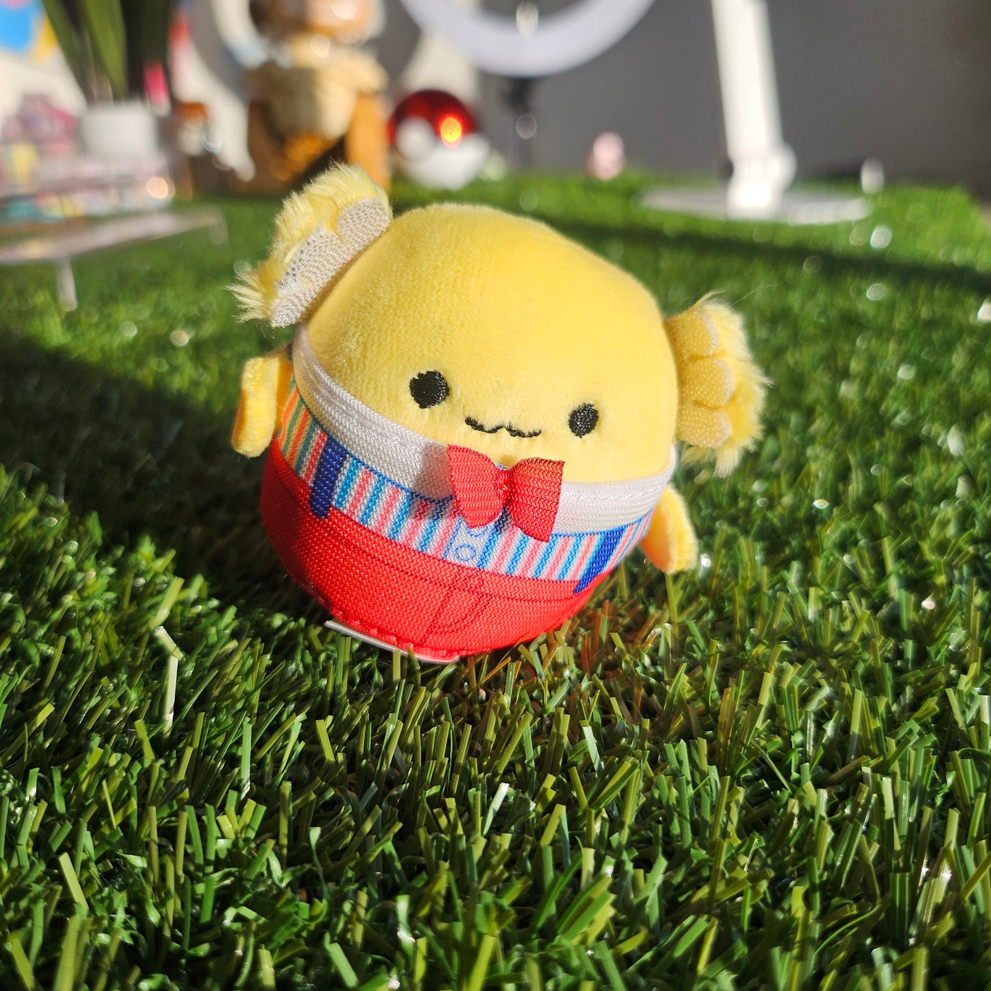 yellow axolotl mini squishmallow