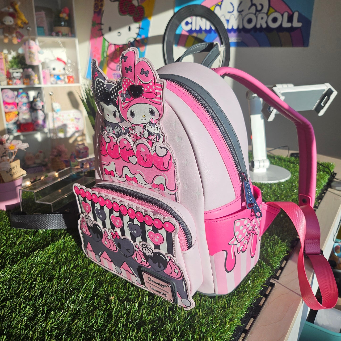 cheeky + pink bunny backpack