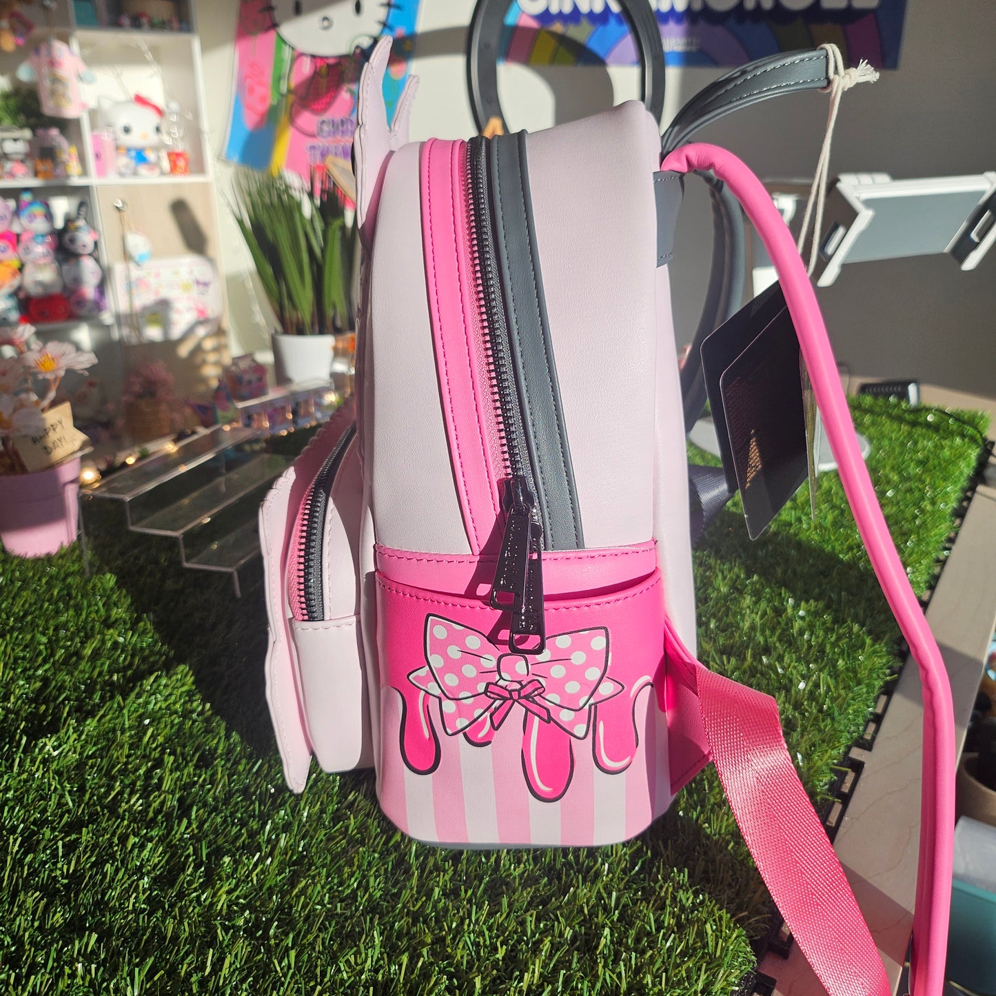 cheeky + pink bunny backpack