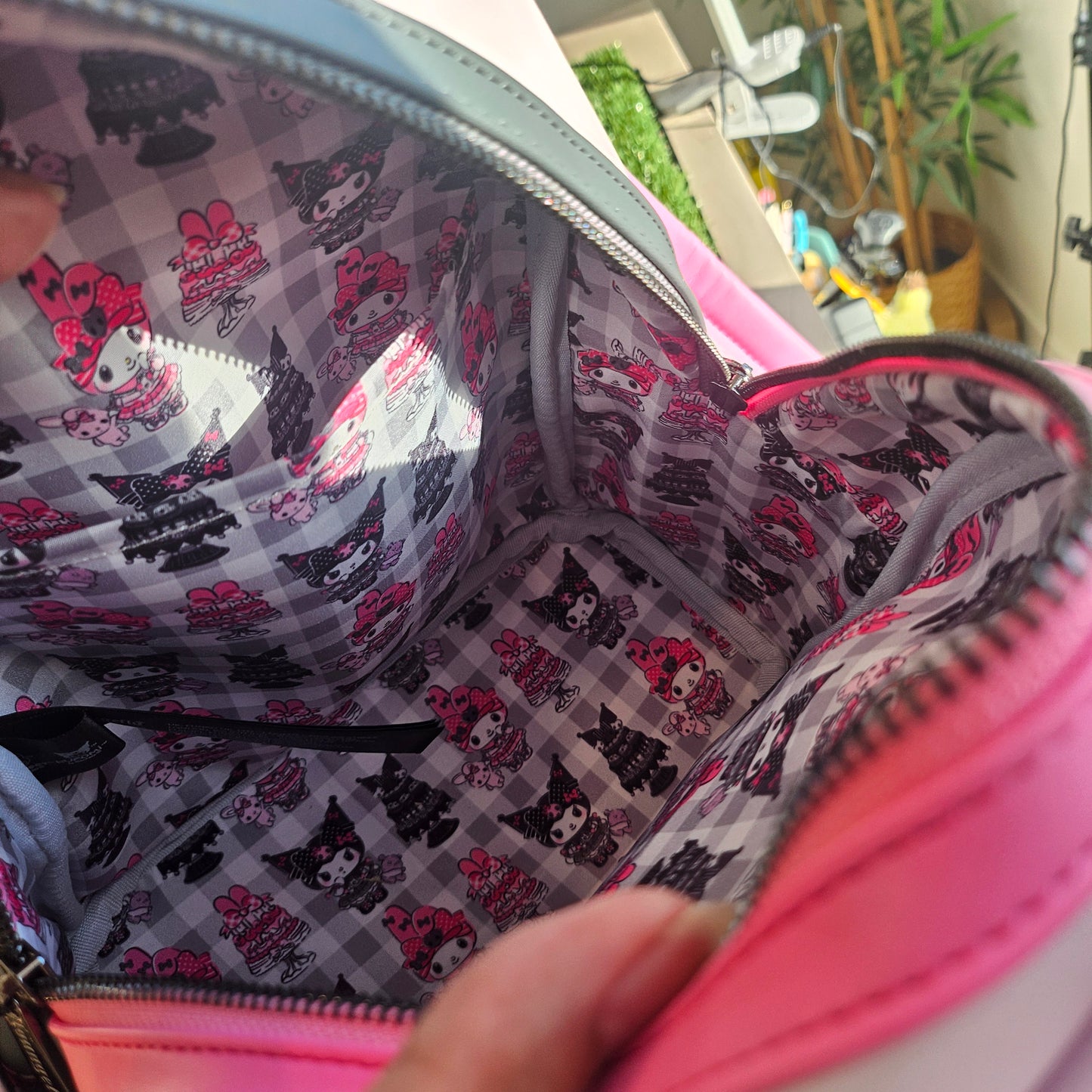 cheeky + pink bunny backpack