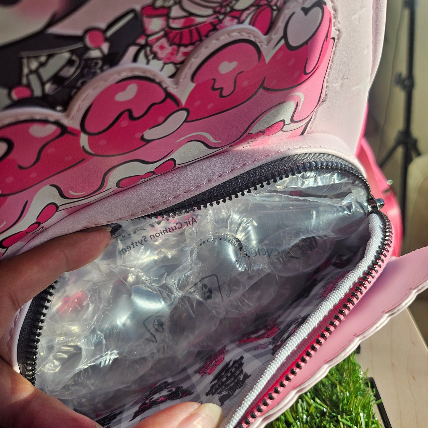 cheeky + pink bunny backpack