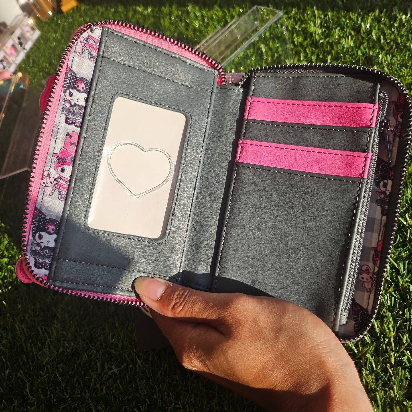 cheeky + pink bunny wallet