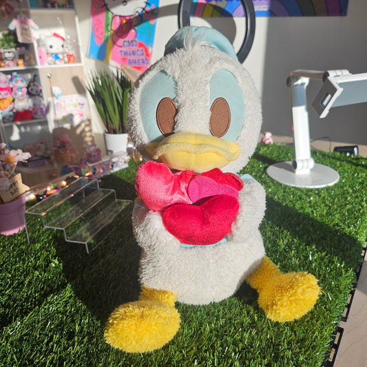sailor duck with heart plushie