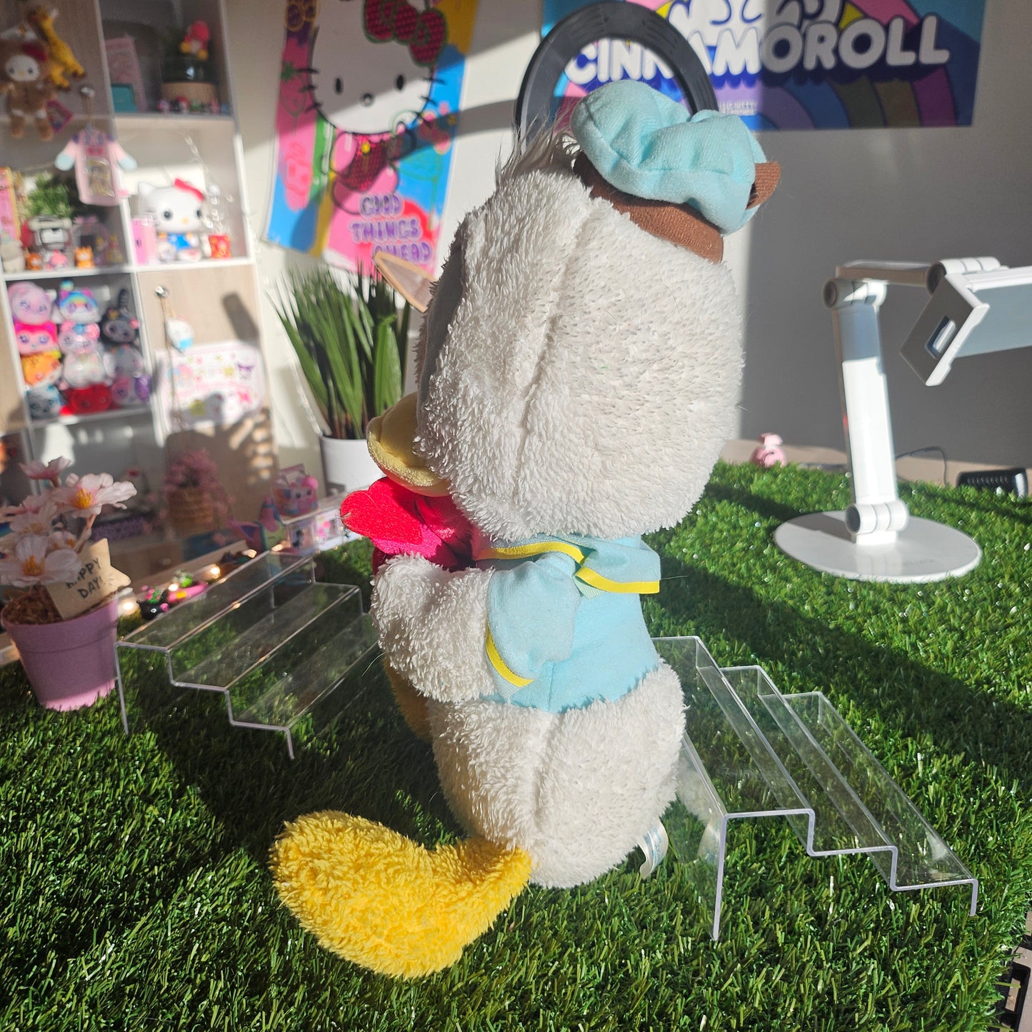 sailor duck with heart plushie